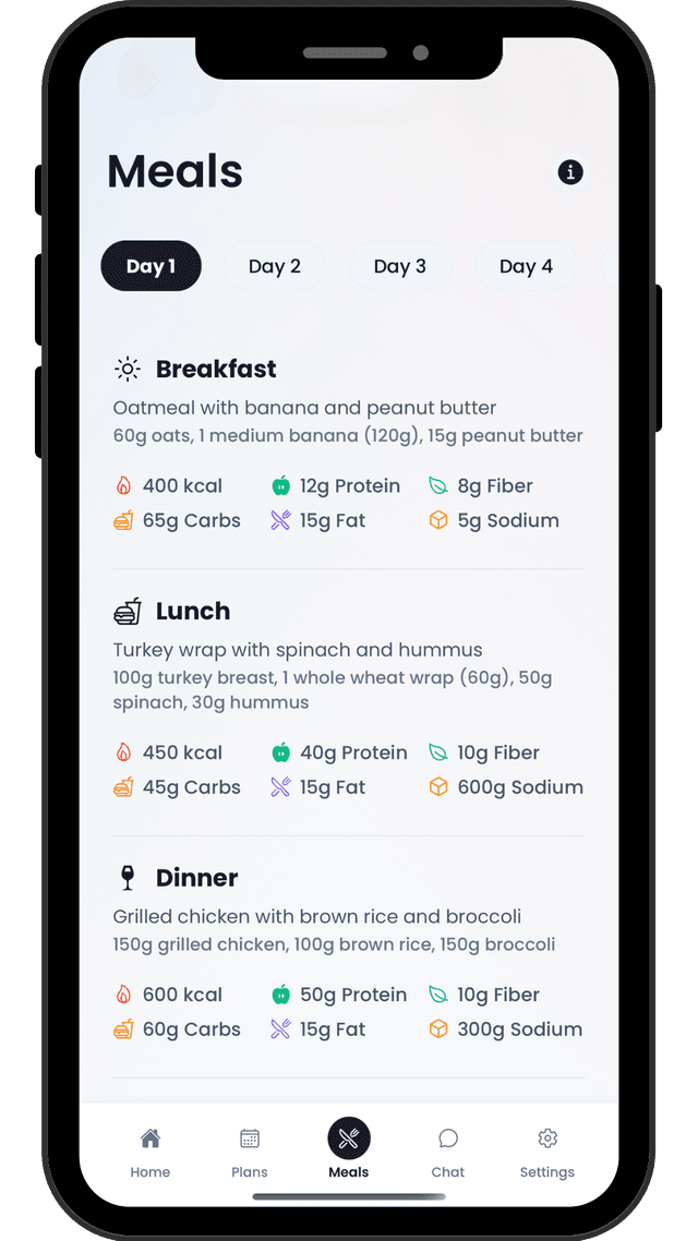 Meal Plans - CutCoach App